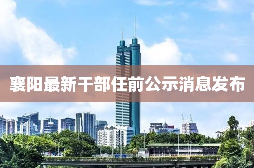 襄陽最新干部任前公示消息發(fā)布