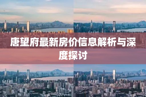 唐望府最新房?jī)r(jià)信息解析與深度探討