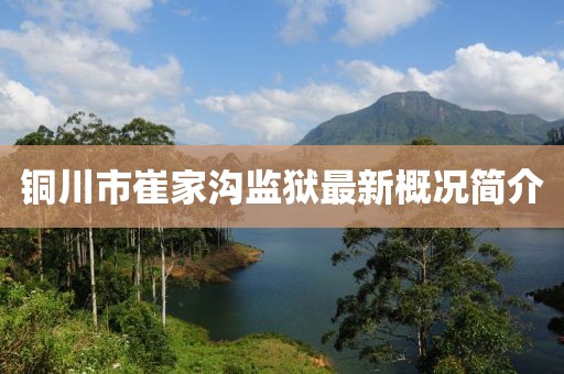 銅川市崔家溝監(jiān)獄最新概況簡介