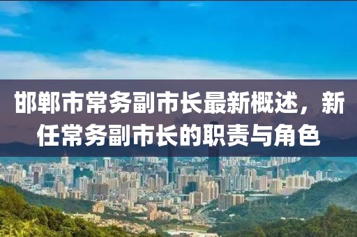 邯鄲市常務副市長最新概述，新任常務副市長的職責與角色