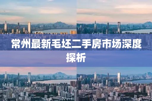 常州最新毛坯二手房市場(chǎng)深度探析