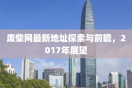 廢柴網最新地址探索與前瞻，2017年展望