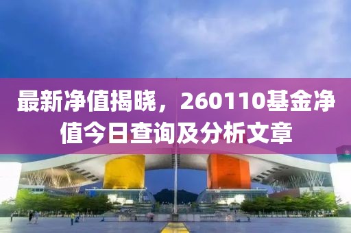 最新凈值揭曉，260110基金凈值今日查詢及分析文章