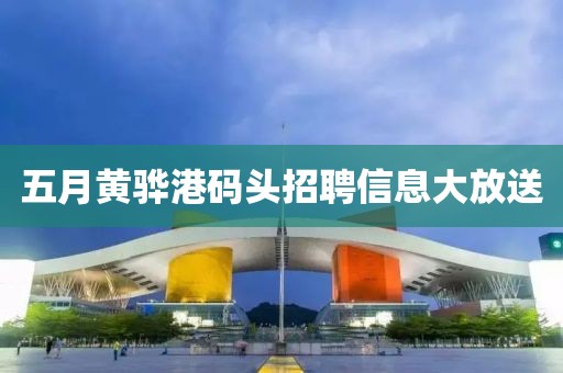 五月黃驊港碼頭招聘信息大放送