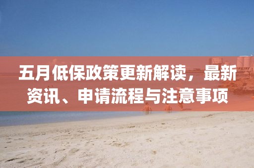 五月低保政策更新解讀，最新資訊、申請(qǐng)流程與注意事項(xiàng)