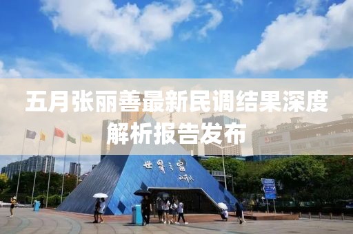 五月張麗善最新民調(diào)結(jié)果深度解析報(bào)告發(fā)布