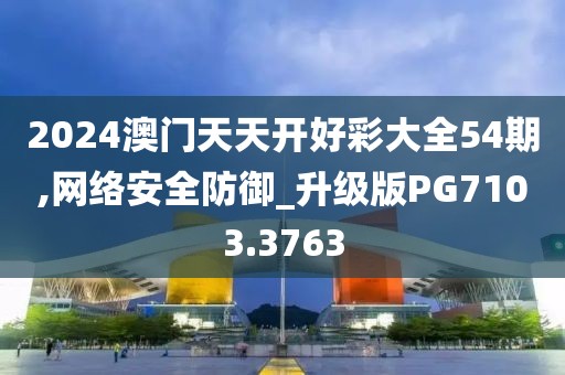 2024澳門天天開好彩大全54期,網絡安全防御_升級版PG7103.3763